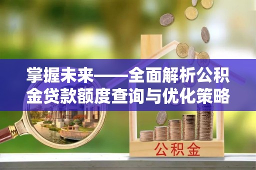 九龙掌握未来——全面解析公积金贷款额度查询与优化策略