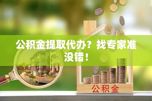 九龙公积金提取代办？找专家准没错！