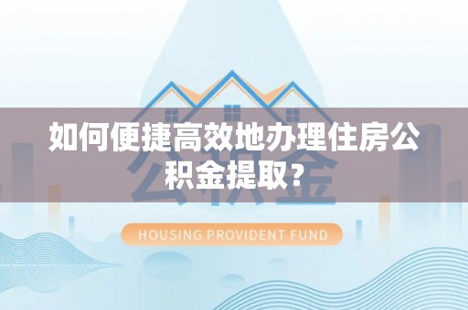 九龙如何便捷高效地办理住房公积金提取？