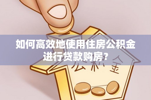 九龙如何高效地使用住房公积金进行贷款购房？