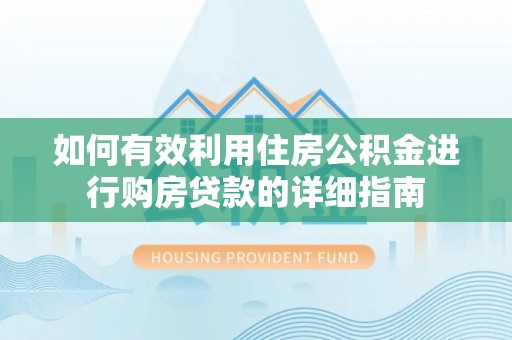 九龙如何有效利用住房公积金进行购房贷款的详细指南